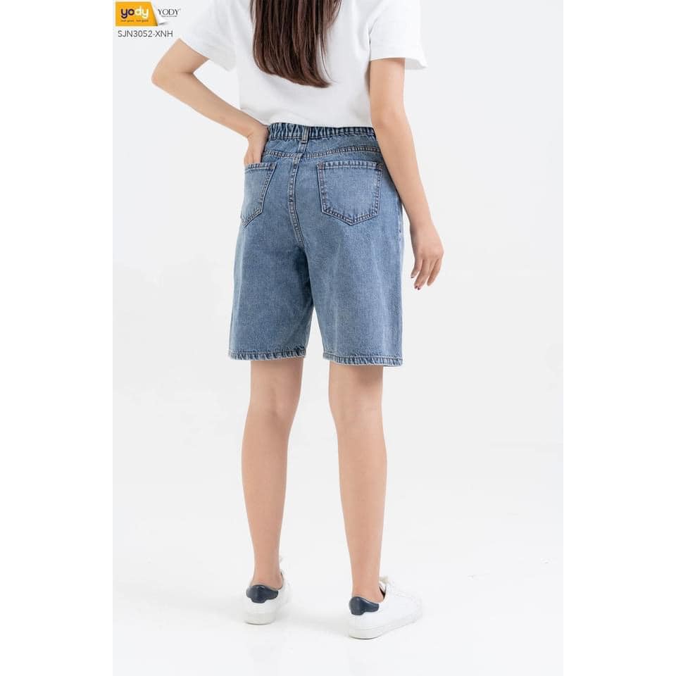 Quần jean nữ chuẩn form YODY lửng rộng lưng cao năng động SJN3052