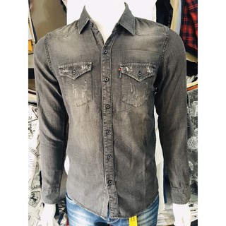 Áo sơmi jean nam hàng quảng châu cao cấp mới