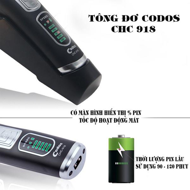 Tông đơ cắt tóc cao cấp Codos 918