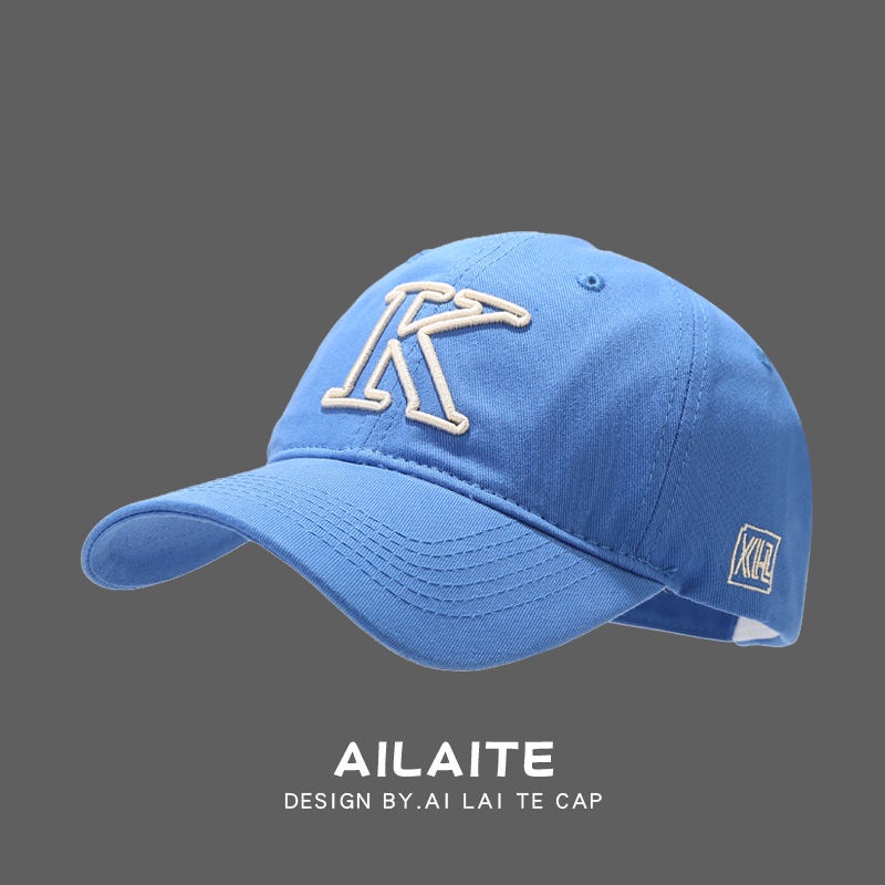 Mũ Lưỡi Trai Mềm Thêu Chữ K Phong Cách Hàn Quốc