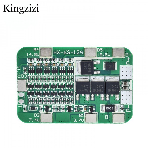 Bảng Mạch Bảo Vệ 6S 15A 24v PCB BMS Dành Cho Mô Đun Pin Li-Ion 18650 Li-Ion