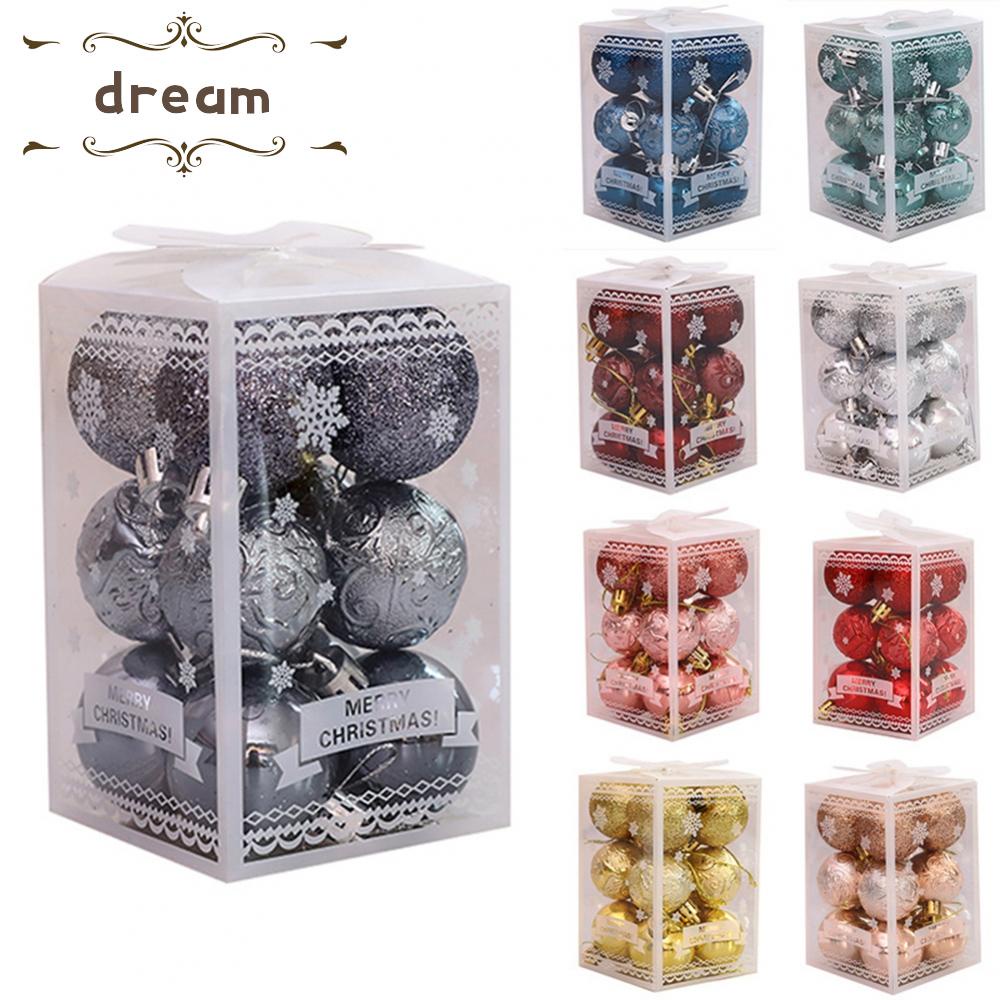 【DREAMLIFE】12* Home Christmas Ball Christmas Decoration Christmas-Tree Pendant Ornament