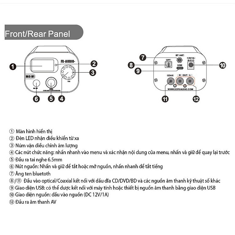 Bộ Giải Mã Âm Thanh 768kHz DS512 Bluetooth 5.0 FX-Audio DAC M1 - Hàng Chính Hãng