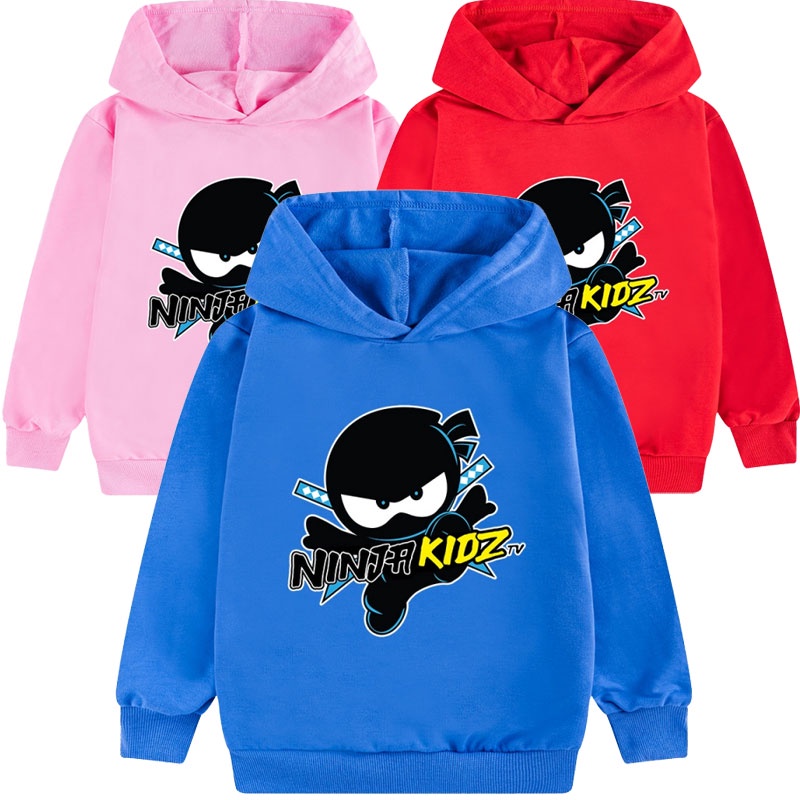 Áo Hoodie In Họa Tiết Hoạt Hình Ninja Nhiều Màu Sắc Vui Nhộn Thời Trang Cho Bé