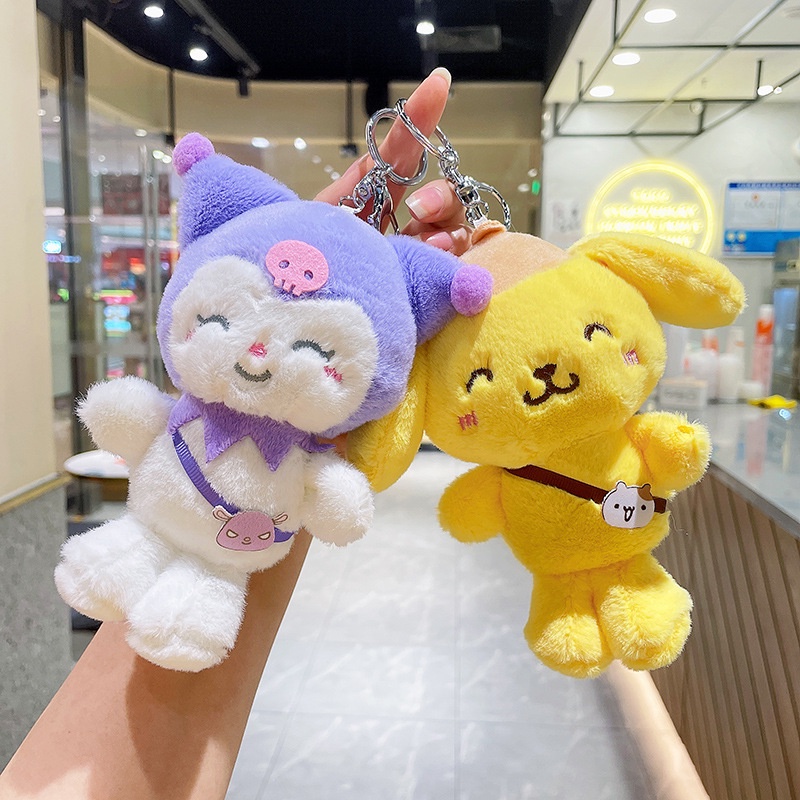 Thú Nhồi Bông 15CM Hình Kuromi My Melody Cinnamoroll Purin Dễ Thương