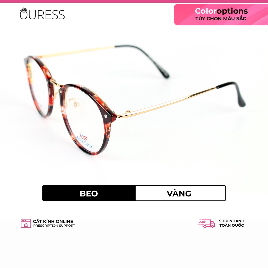 Gọng kính TR90 phối càng hợp kim cao cấp bền đẹp thời trang – hàng chính hãng Ouress 9287