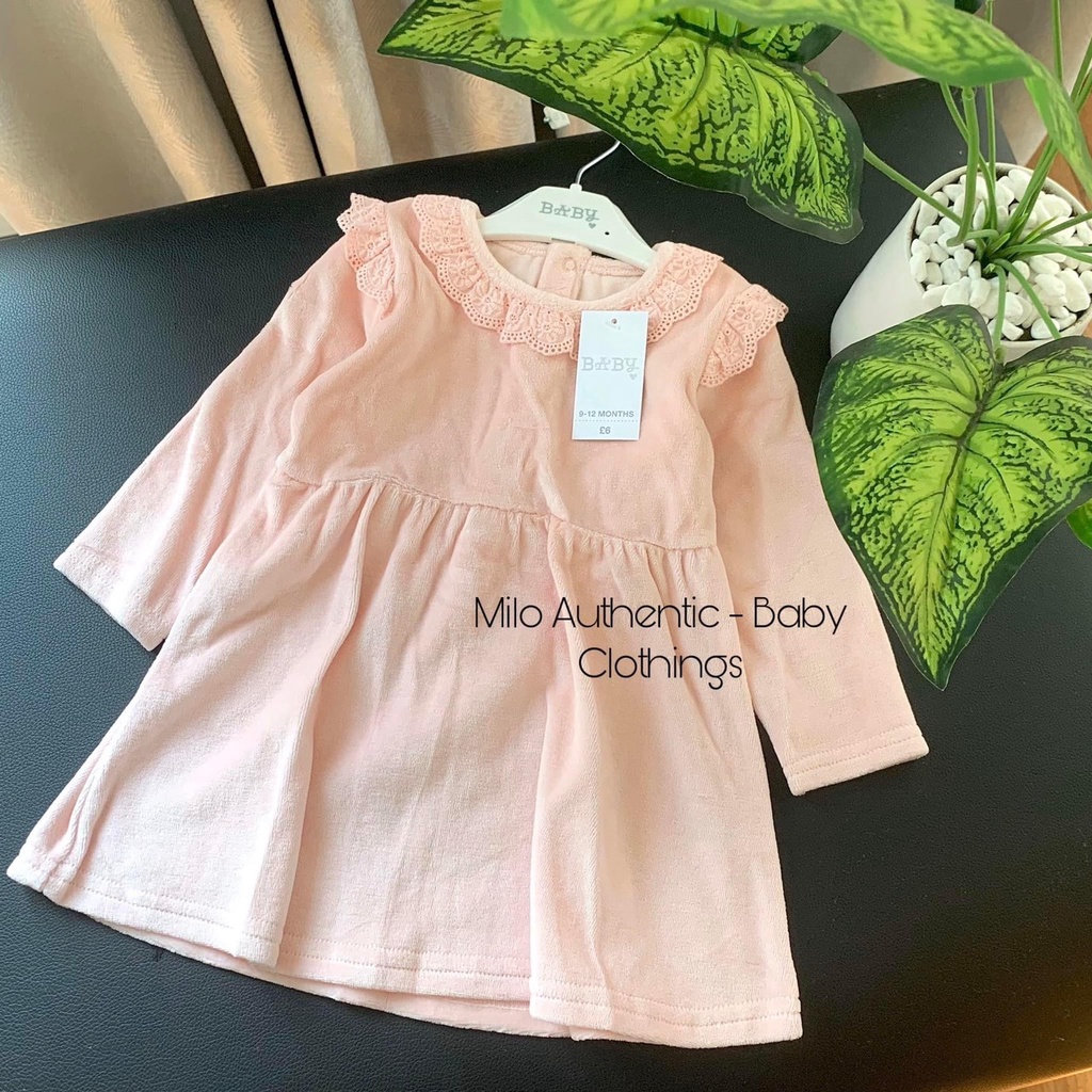 Váy nhung hồng bé gái Matalan
