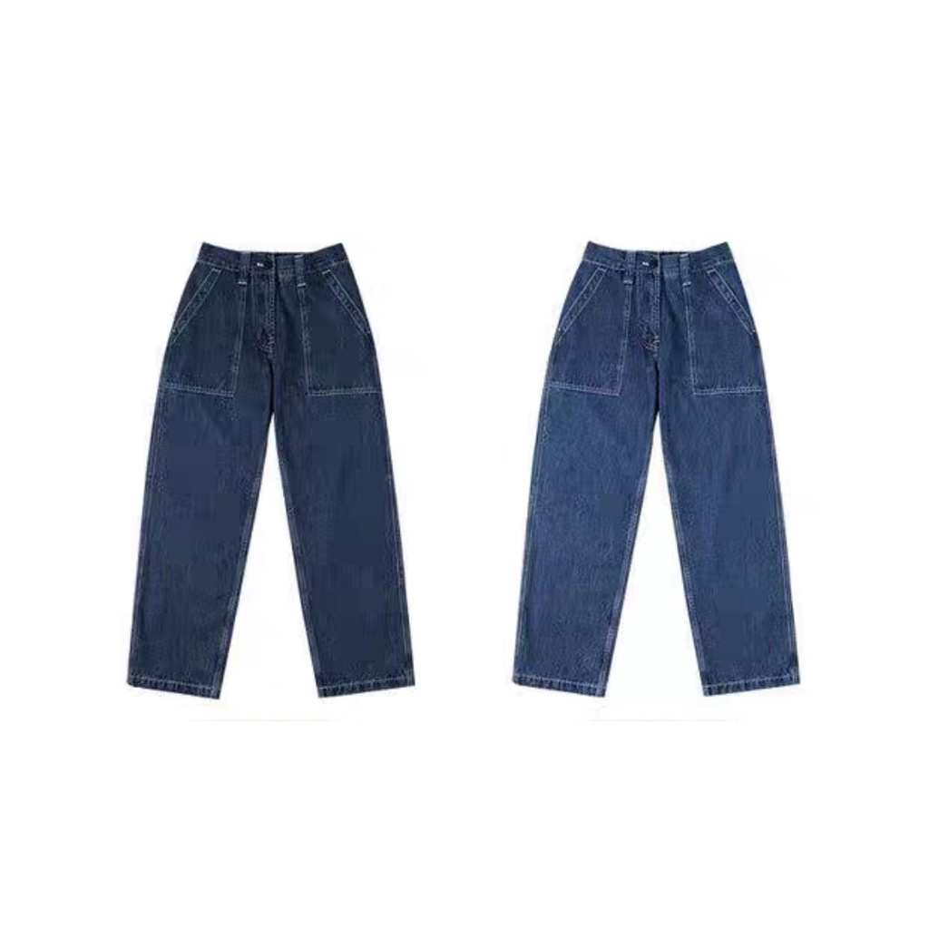 Quần jean bò ống rộng suông xuông nữ jeans cạp cao phong cách Hàn Quốc sành điệu style năm 2022 SKShop22 | BigBuy360 - bigbuy360.vn