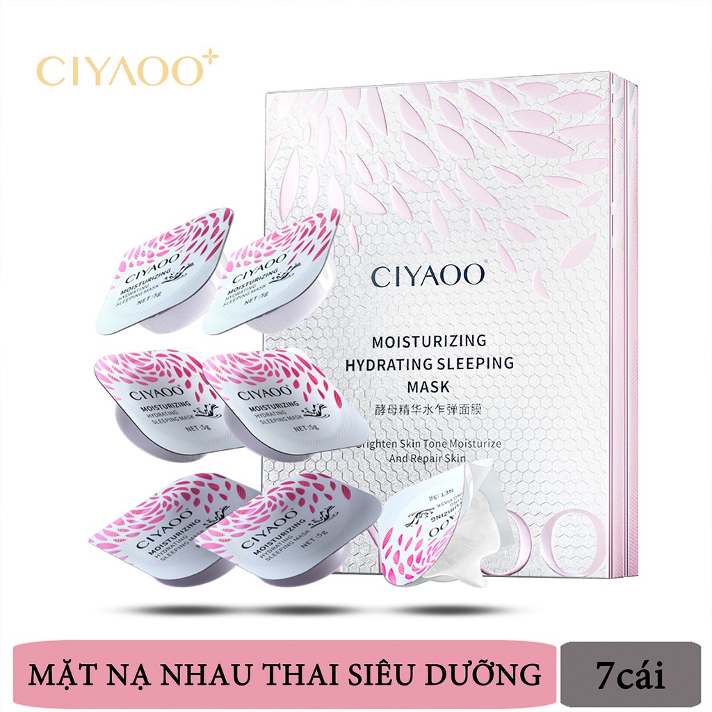 Mặt Nạ Ngủ Collagen Nhau Thai Cừu CIYAOO - Dưỡng Ẩm &amp; Chống Lão Hoá (Hộp/7 hũ) QX0033