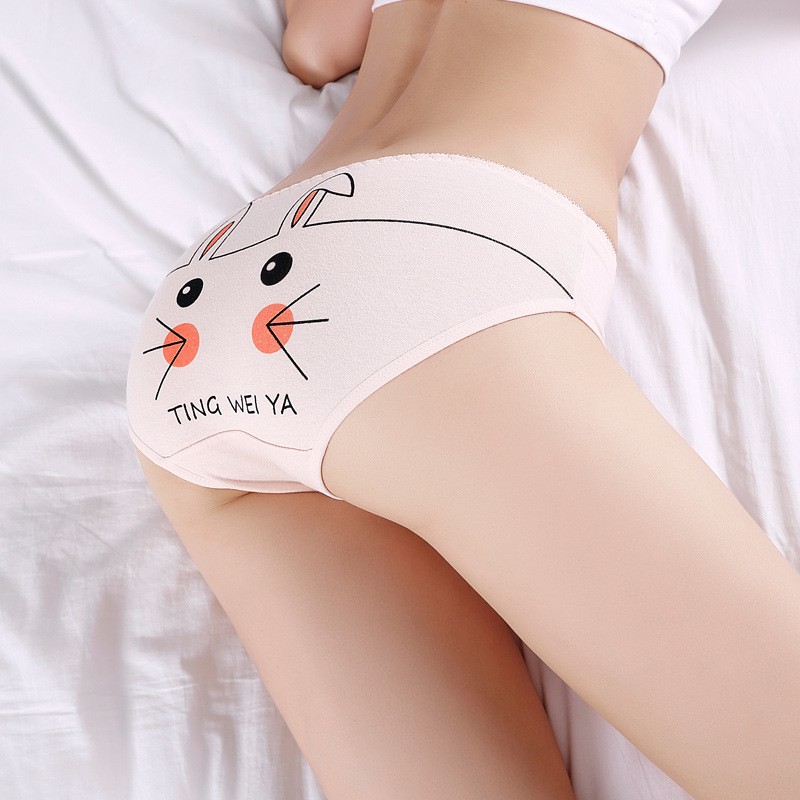 Quần lót nữ cotton giá rẻ cạp cao không đường may thun lạnh dễ thương màu hồng QL46 | BigBuy360 - bigbuy360.vn
