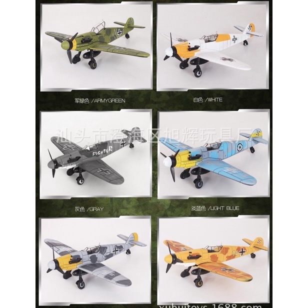 Đồ Chơi Mô Hình Lắp Ráp 4D Model Nhựa Tỷ Lệ 1/48 Máy Bay Tiêm Kích Messerschmitt BF 109 Đức Trong Thế Chiến II