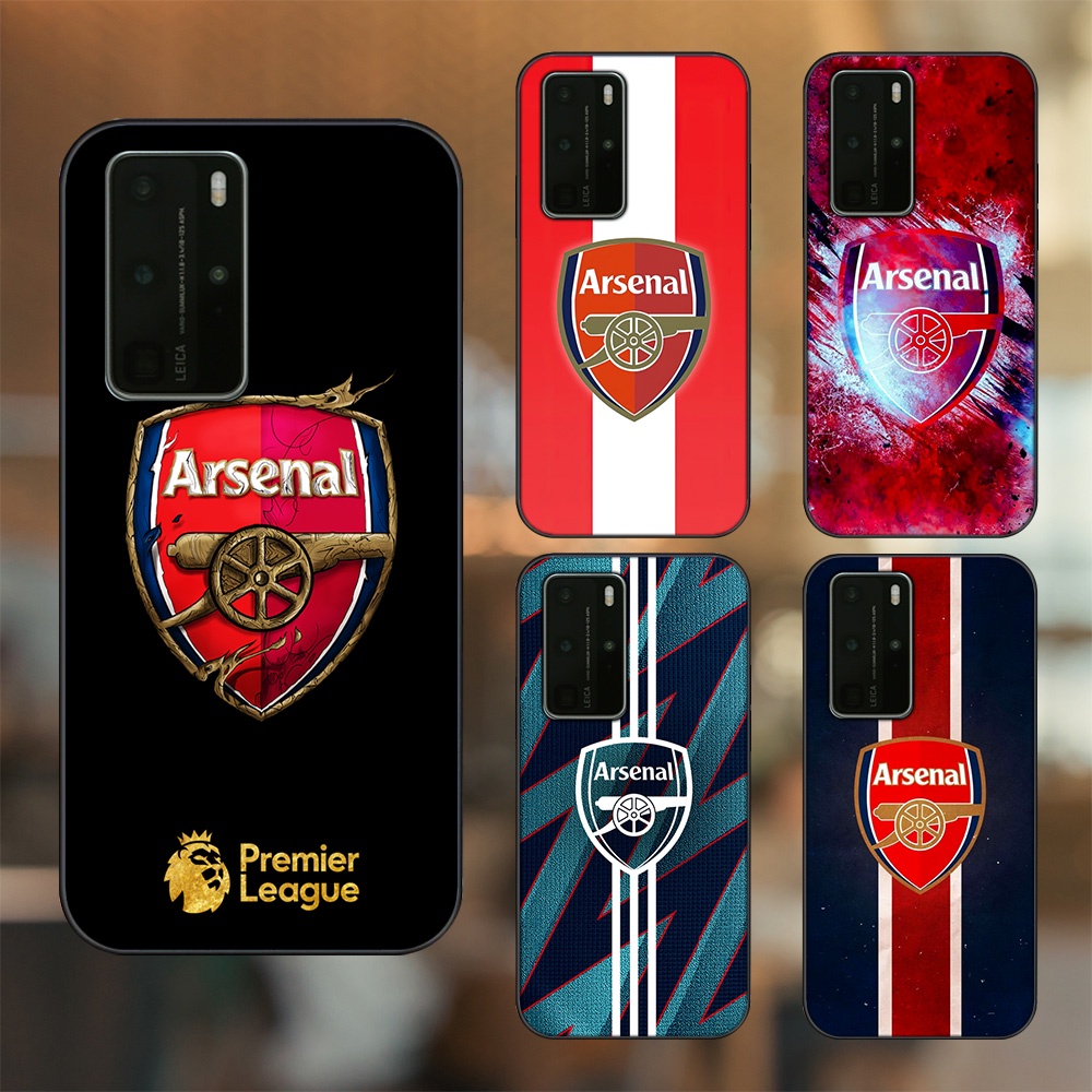 Ốp lưng Huawei P40 Pro viền đen in hình Arsenal FC