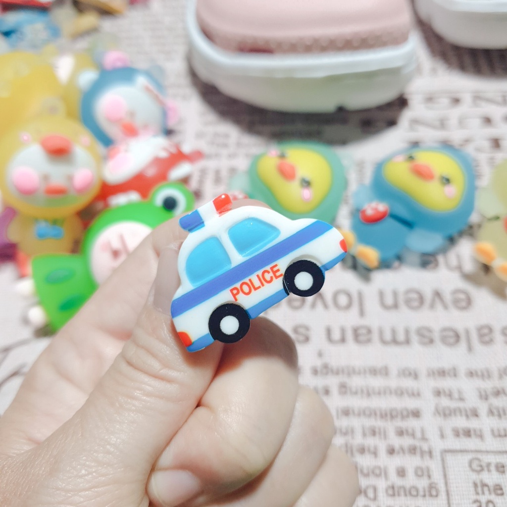 [ Phương tiện ] Sticker/ jib gắn dép loại đá cứng hình các loại phương tiện