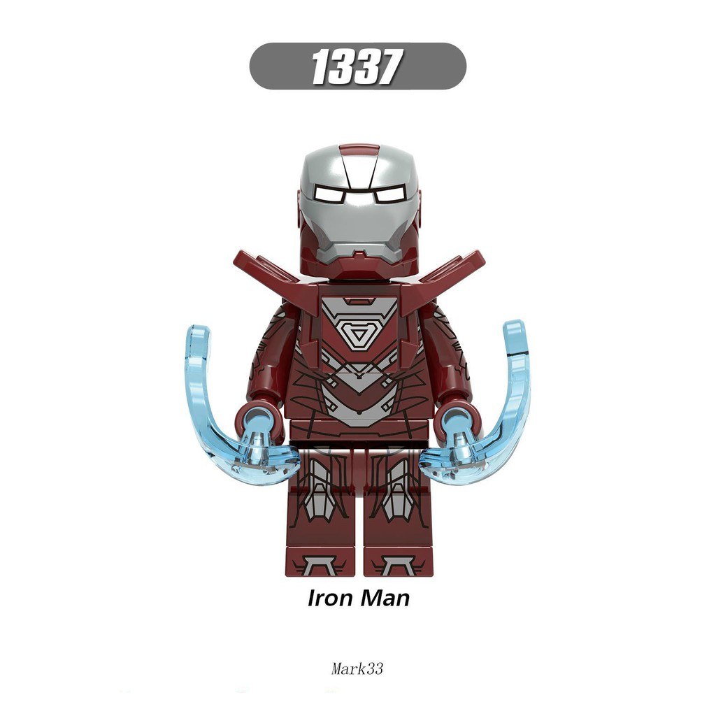 Minifigures Các Mẫu Nhân Vật Siêu Anh Hùng Người Sắt Ironman Ultron Mark17 Mark33 Mark43 Mark45 Iron Patriot X0267