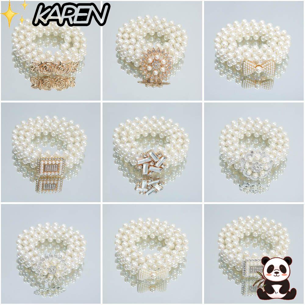 Thắt Lưng Đính Hạt Ngọc Trai Có Thể Điều Chỉnh Thời Trang Cho Nữ|Phụ Kiện Thắt Lưng Thời Trang Dành Cho Nữ