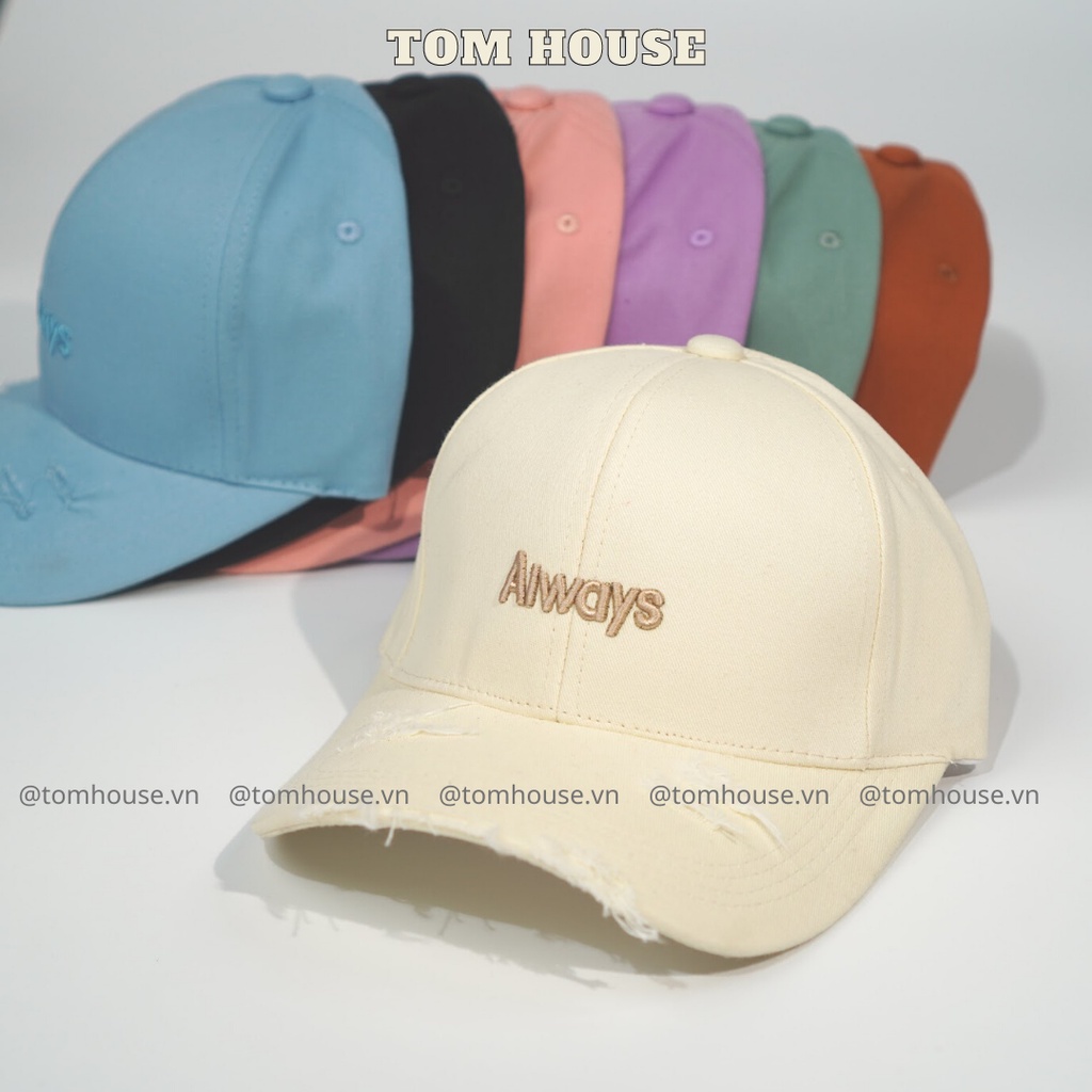 Mũ lưỡi trai, nón kết đội đầu thêu chữ cao cấp phụ kiện thời trang Unisex Tom House