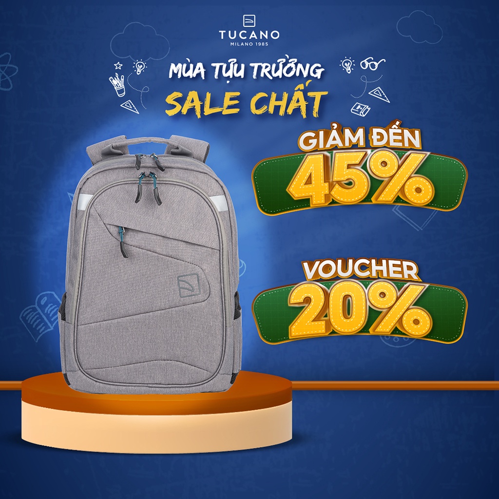 Balo Laptop/ Macbook Tucano Lato 2 cao cấp chống nước cá tính dành cho dân văn phòng 14 inch
