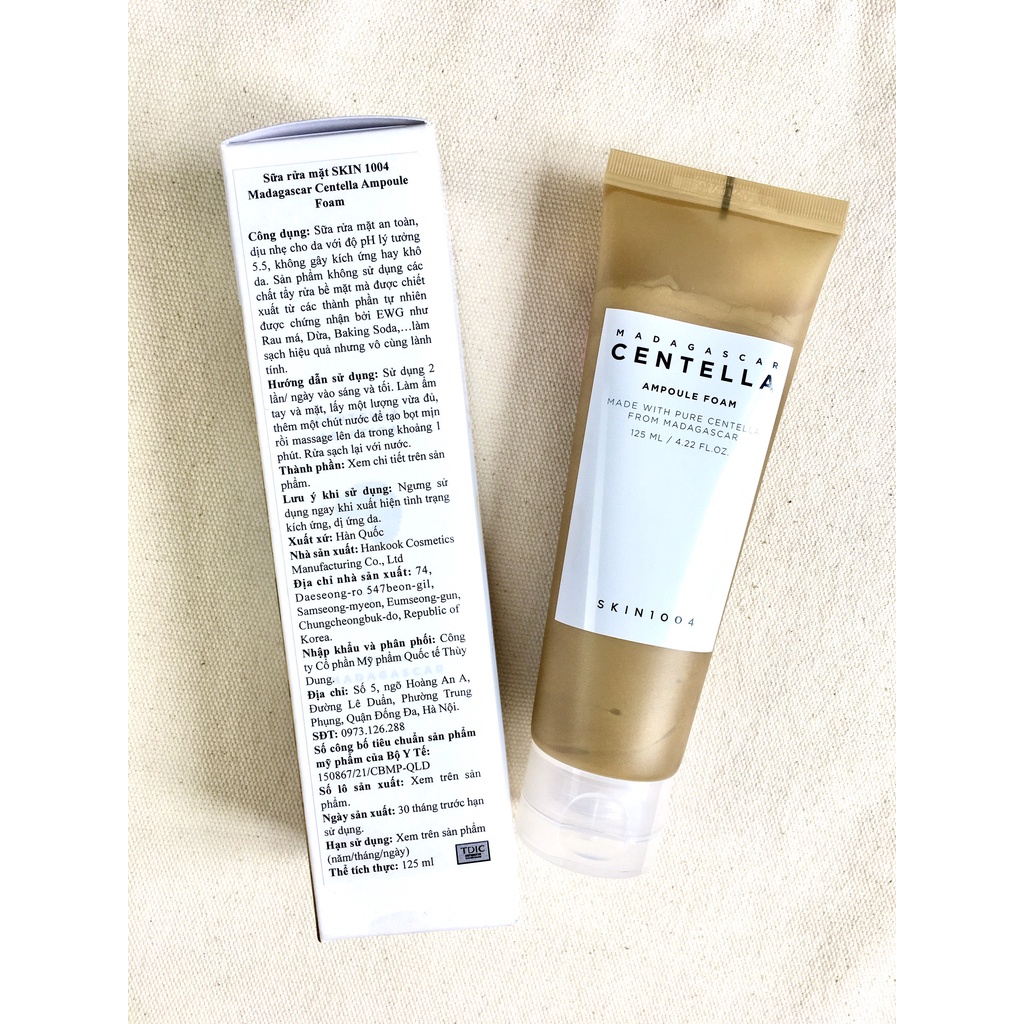 Sữa Rửa Mặt Skin1004 Madagascar Centella Ampoule Foam 125ml