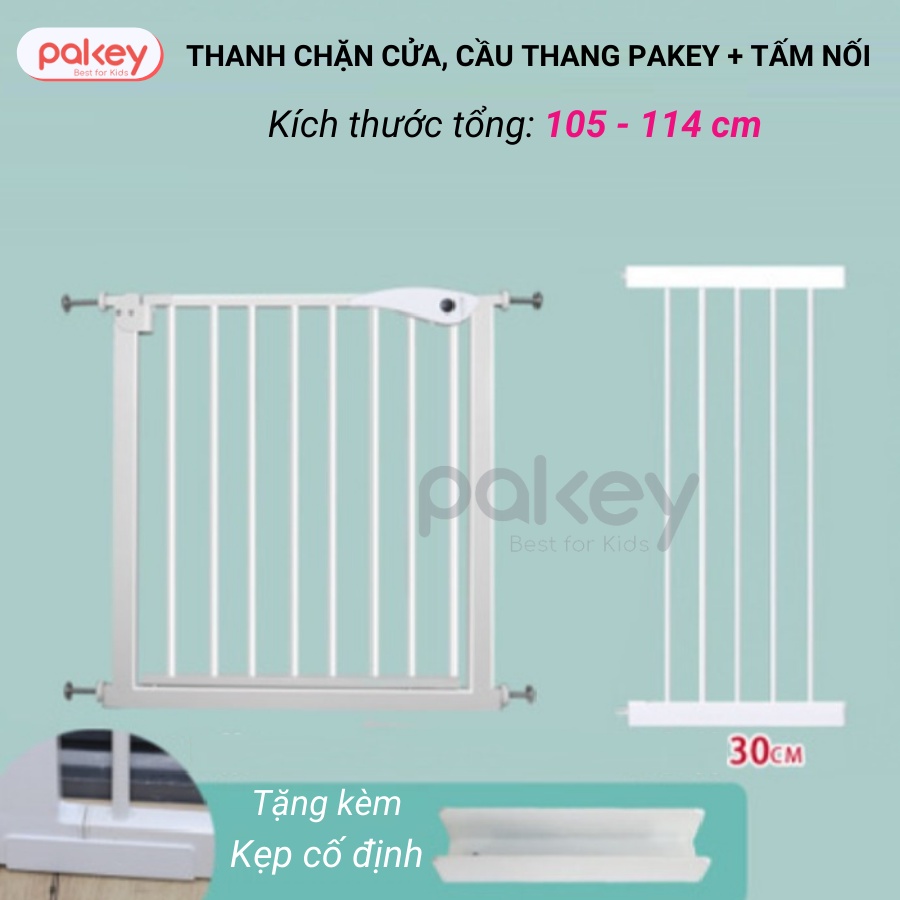 Thanh Chắn Cầu Thang, Thanh Chắn Cửa Pakey Không Khoan Tường Cao 79cm Bảo Vệ An Toàn Cho Bé Yêu