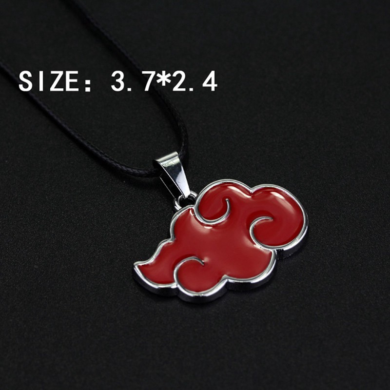 Dây chuyền mặt hình đám mây màu đỏ chủ đề naruto