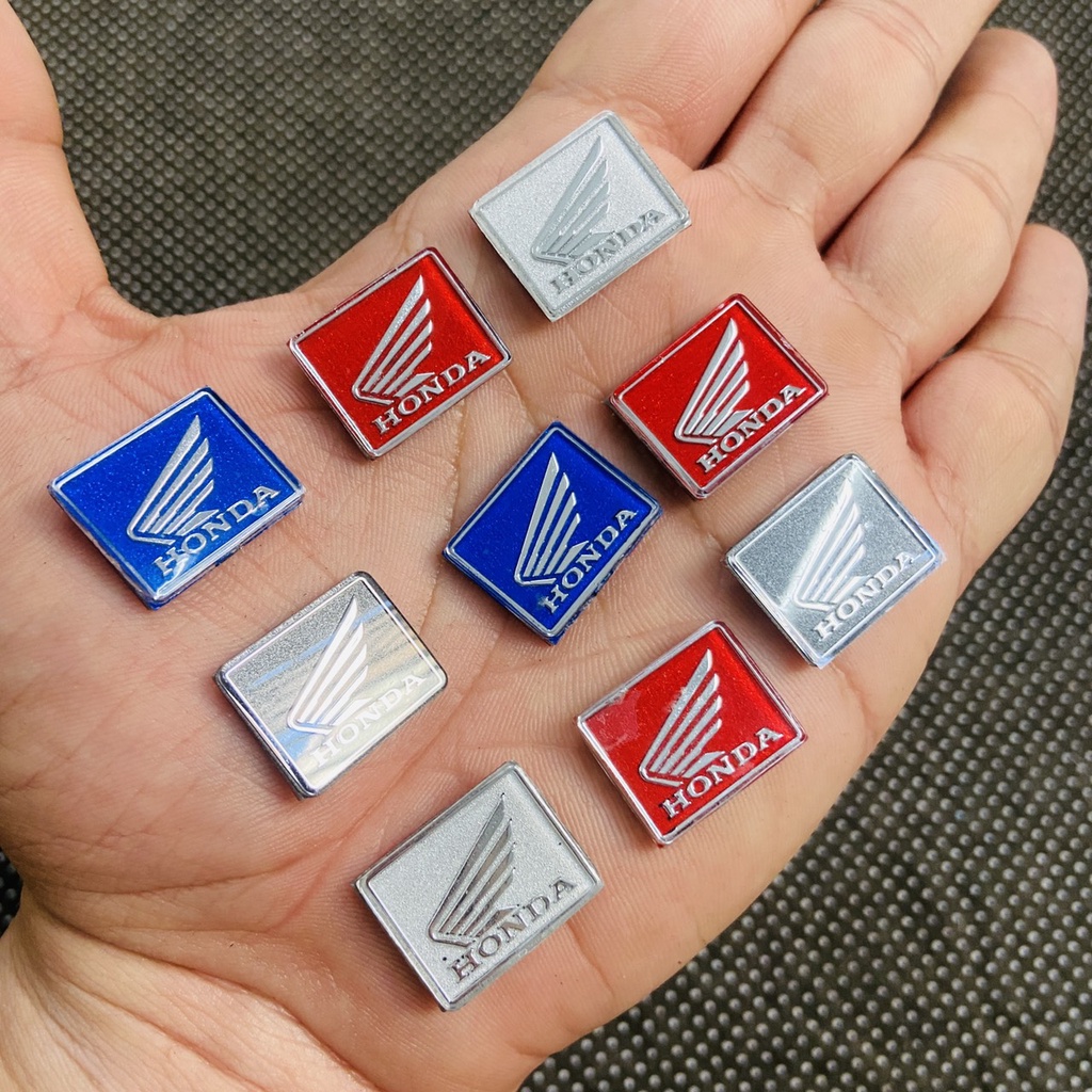 (ĐỒNG GIÁ) Bộ sưu tập tem LOGO HUY HIỆU HONDA nhỏ độ màu dán trang trí xe máy