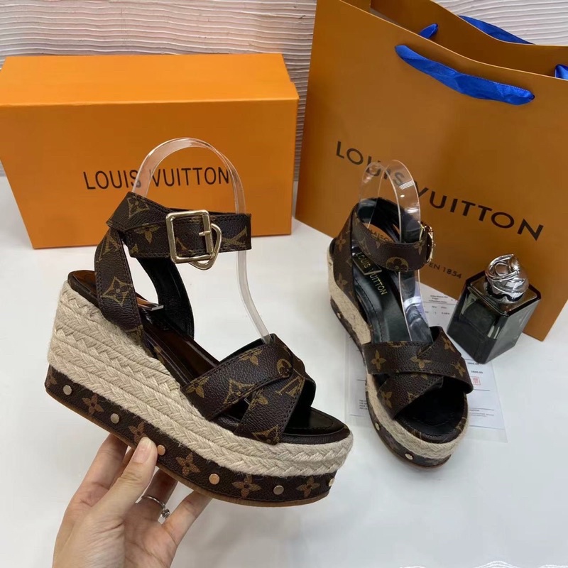 Sandal spsl đế xuồng cói quai chéo fullbox
