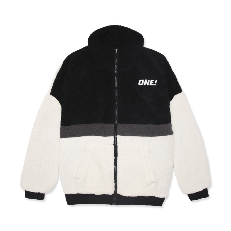 FLEEC JACKET - Áo khoác lông phối màu