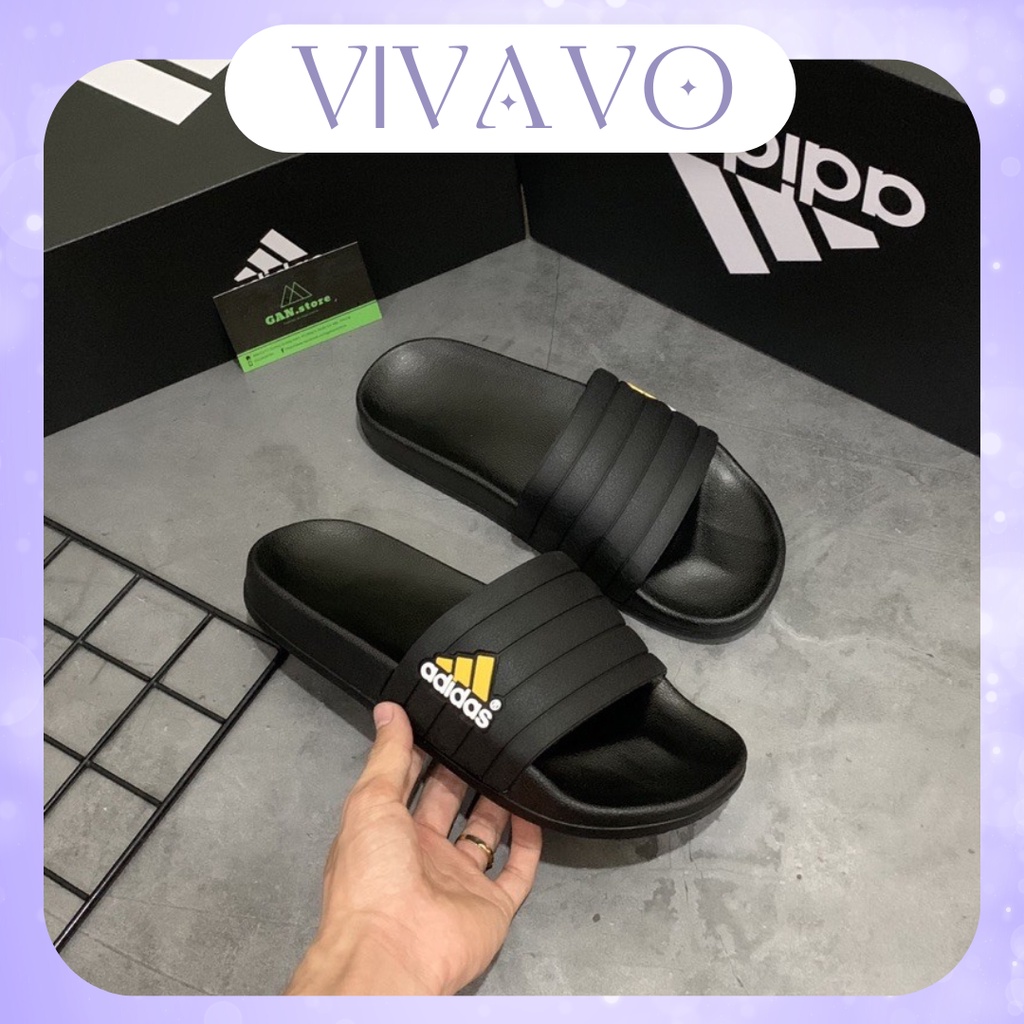 Dép nam Adidas kẻ sọc đen trắng phiên bản cao cấp 2022 VIVAVO