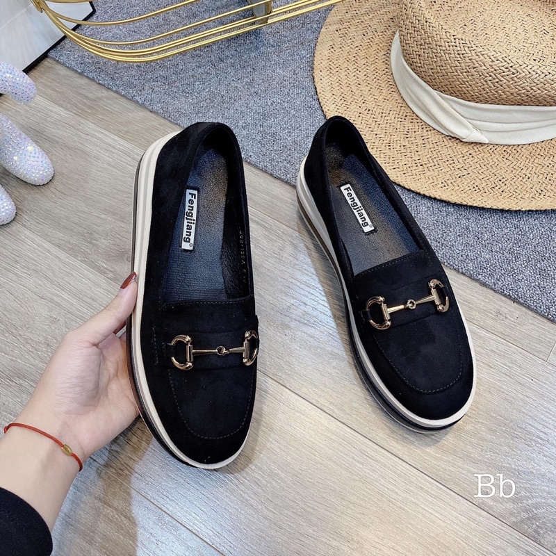 Giày slip on đế xuồng quai xích ngang loại 1 fullbox