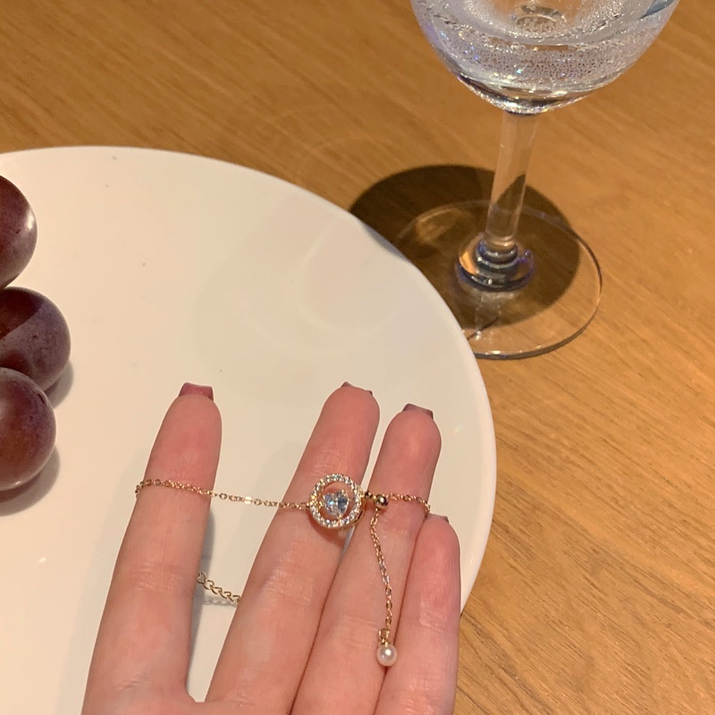 Vòng tay đính đá zircon tinh tế sang trọng chất lượng cao