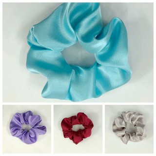 Cột tóc scrunchies mẫu trơn phi bóng