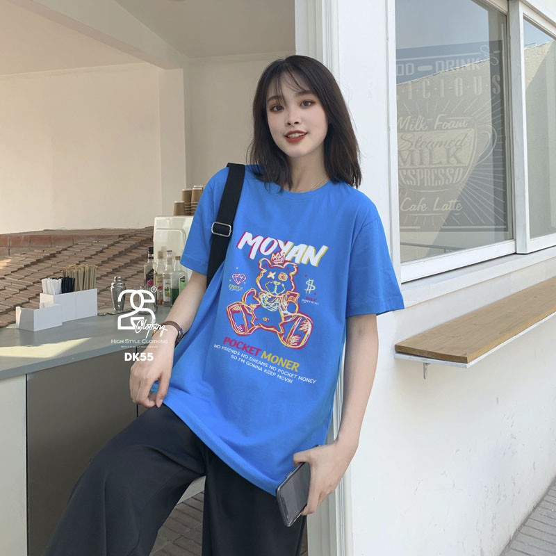 Áo Phom Rộng Streetwear Dáng Oversize 2S Clothing, Áo Phông Nelly Tay Lỡ Deathrow Hình Gấu Kute DK55 | BigBuy360 - bigbuy360.vn