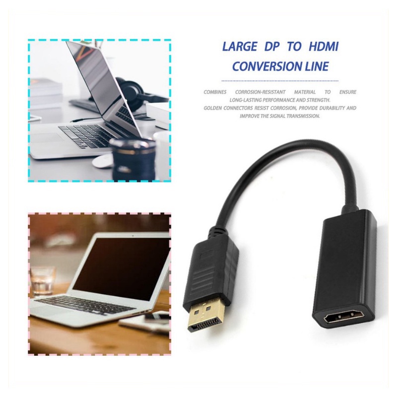 Cáp Chuyển Đổi Cổng DP Sang HDMI 1080P Cho PC TV Máy Tính Laptop