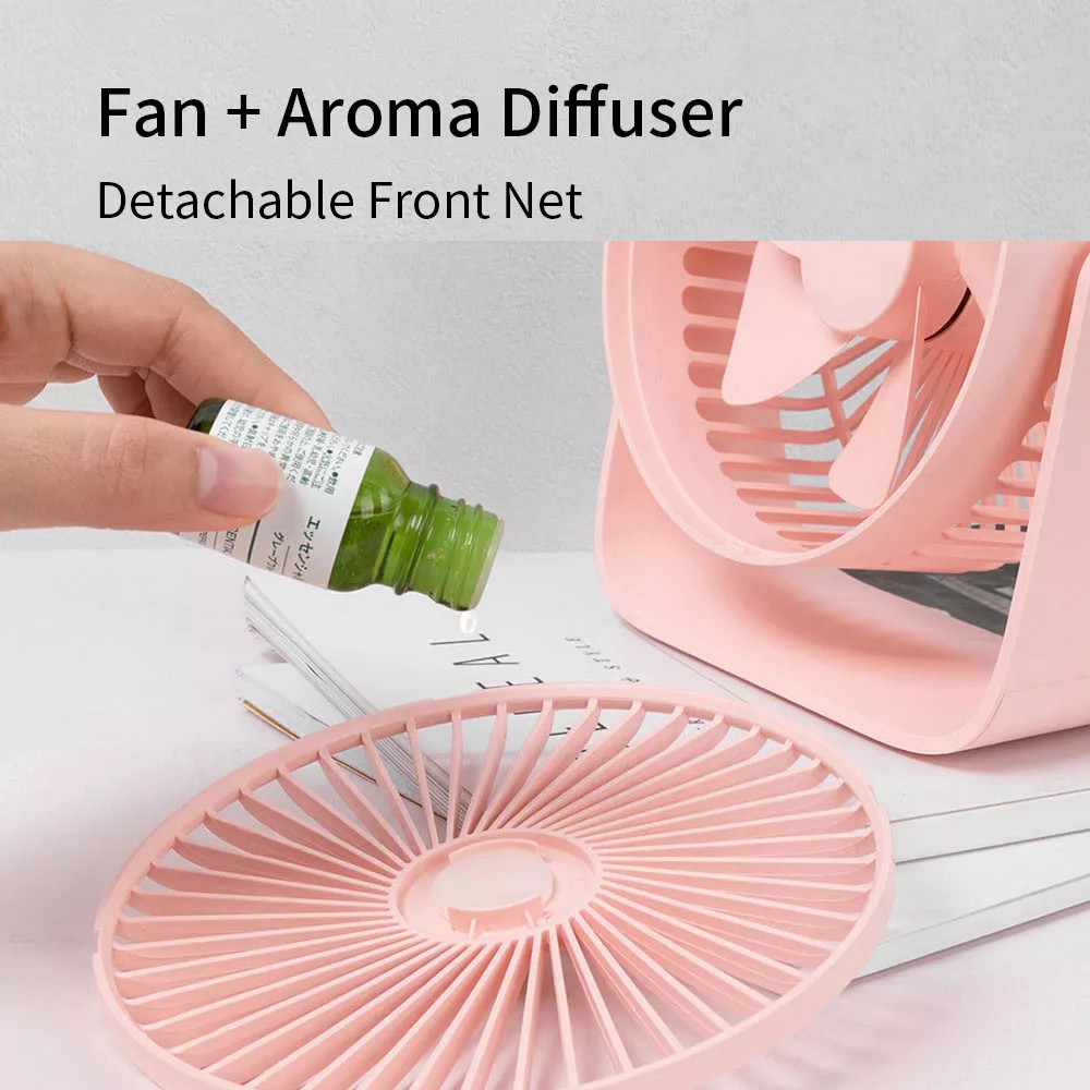 Quạt Sothing Mini Cảm Ứng Thông Minh 5 Cánh Dùng Để Bàn Siêu Yên Tĩnh Có Cổng Sạc USB Tiện Dụng | BigBuy360 - bigbuy360.vn