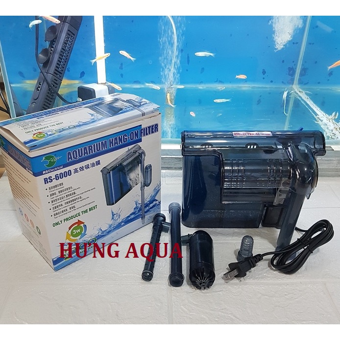 Lọc thác, lọc thác bể cá RS-6000 RS-7000 kèm lọc váng, siêu tiết kiệm điện cho bể dưới 60cm