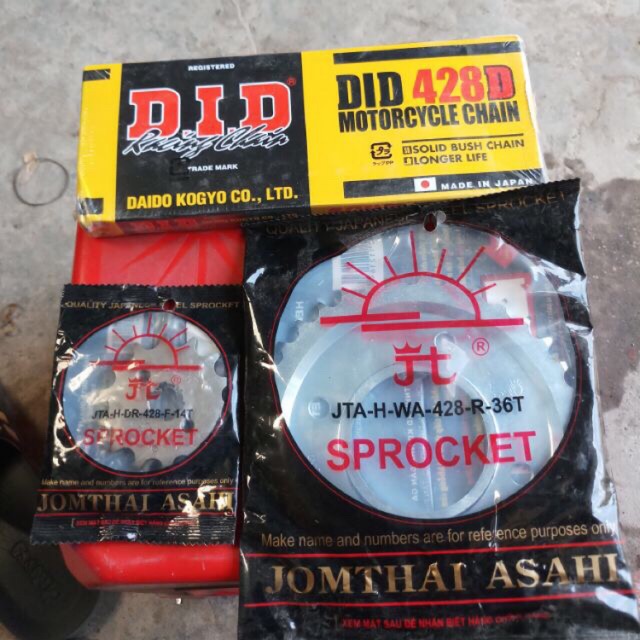 Nhông Sên Dĩa RS rời DID + mặt trời  chính hãng loại 1