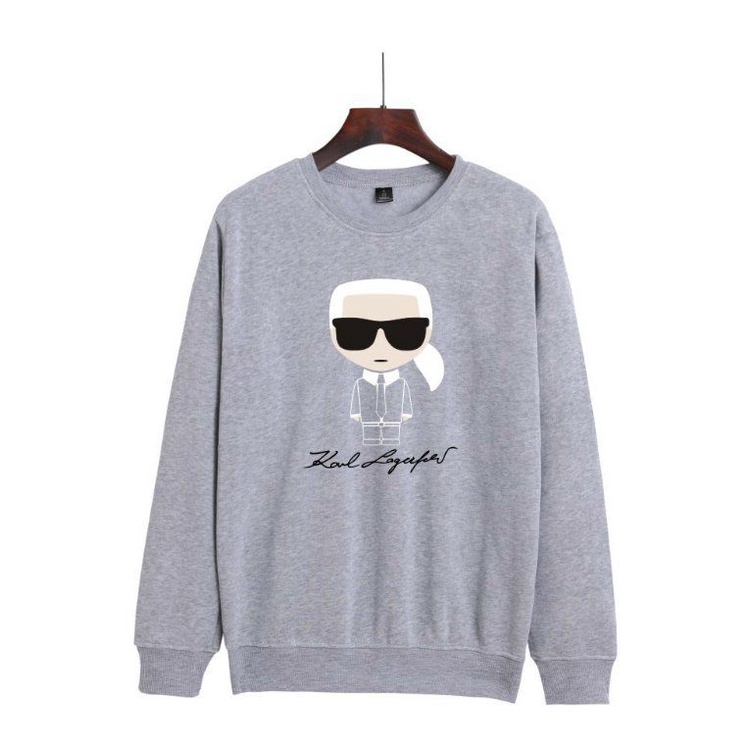 Áo Sweater Tay Dài Dáng Rộng In Logo Karl Lagerfeld Thời Trang Cho Nam Và Nữ
