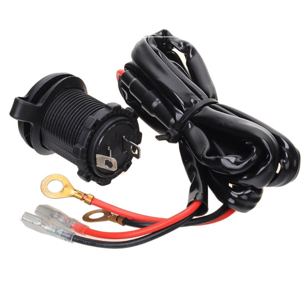 Tẩu sạc 12v  có dây chống nước dành cho xe máy/xe hơi/ô tô - Cốc sạc/Ổ cắm sạc