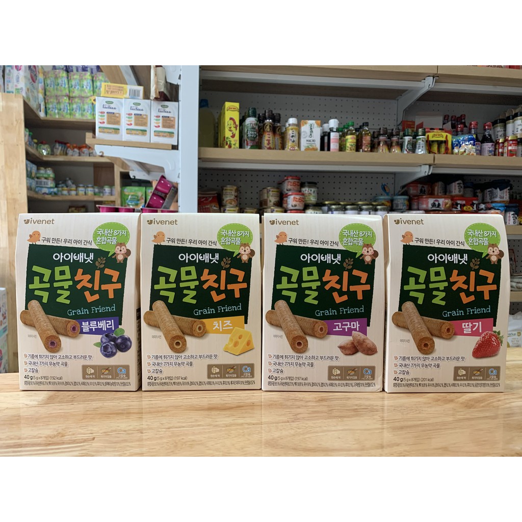 Bánh ống ngũ cốc dinh dưỡng ivenet Hàn Quốc cho bé