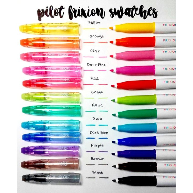 BỘ 12 CÂY BÚT LÔNG TẨY XÓA ĐƯỢC PILOT FRIXION COLORS