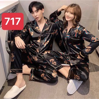 Bộ đồ ngủ vải lụa Satin sang trọng cho cặp đôi