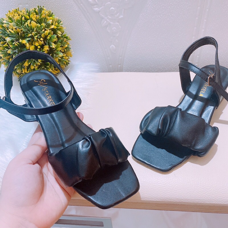 [Cực hot] Giày sandal cao gót nữ cao 4p quai bèo nhúm ảnh chụp thật