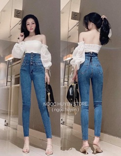 QUẦN JEAN DÃN CẠP SIÊU CAO