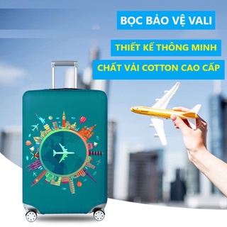 Vỏ bọc vali cotton chun co giãn