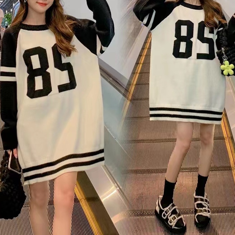 IELGY Áo sweater Dệt Kim In Chữ IELGY Thời Trang Cho Nữ