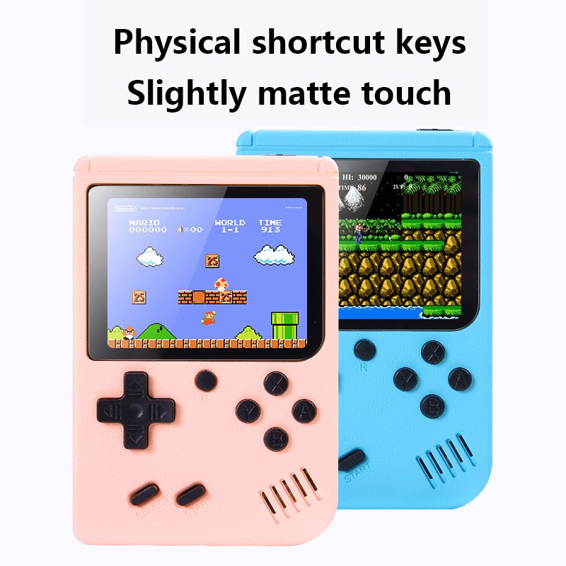 ‘NEW’ Portable Retro Video Game Console 3.0 Inch Handheld Game Player Built-in 500 Classic Games Mini Gamepad For Kids Gift [BLACKPINK]