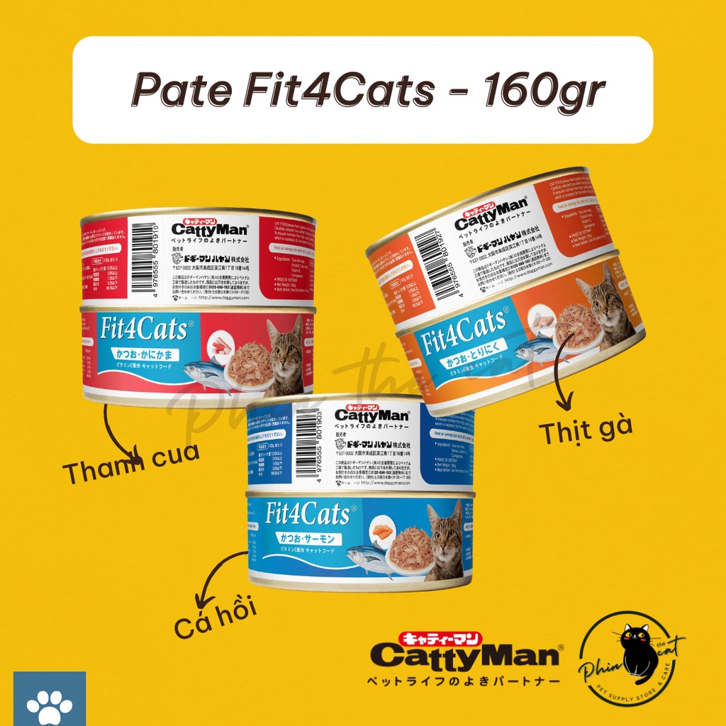 Pate cá ngừ tươi FIT4CATS đóng hộp dành cho mèo - 160gr | phinthecat