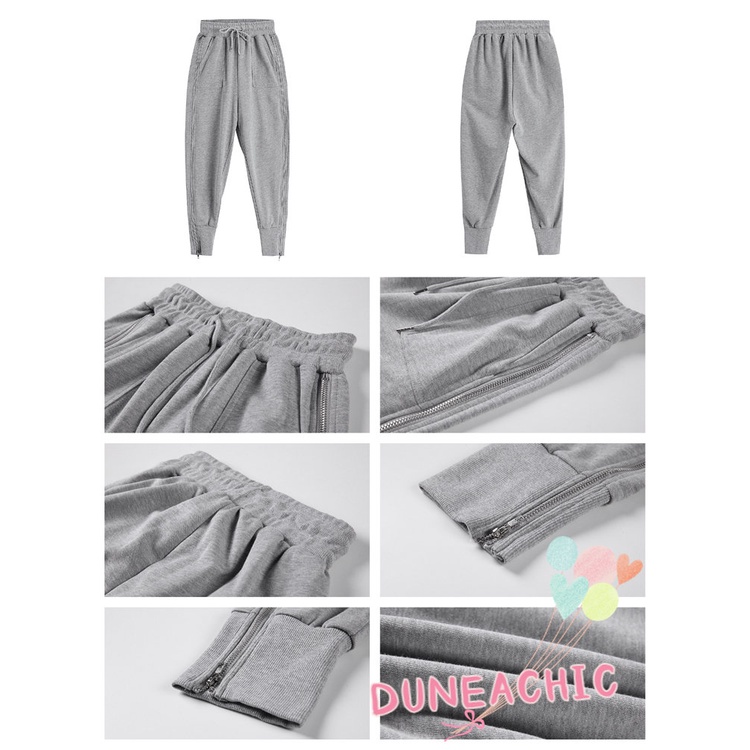 DUNEA Quần Dài Thể Thao Lưng Cao Dáng Rộng Thiết Kế Quyến Rũ Cho Nữ