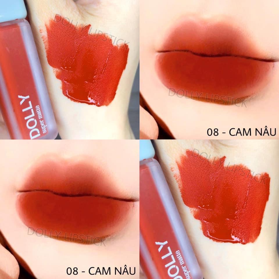 Son Lì Son Kem SUPER MATTE Không Chì Cao Cấp Chính Hãng Màu cam nâu