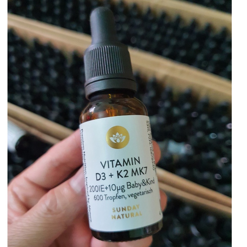 Vitamin D3k2 Mk7 - Bổ xung vitamin D3 K2 MK7Sunday Natural Đức